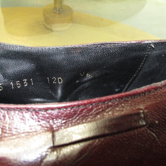 Carleton Collection Loafers Vintage 70s Wingtip Burgundy Leather Men\'s Size 12 D main image 7